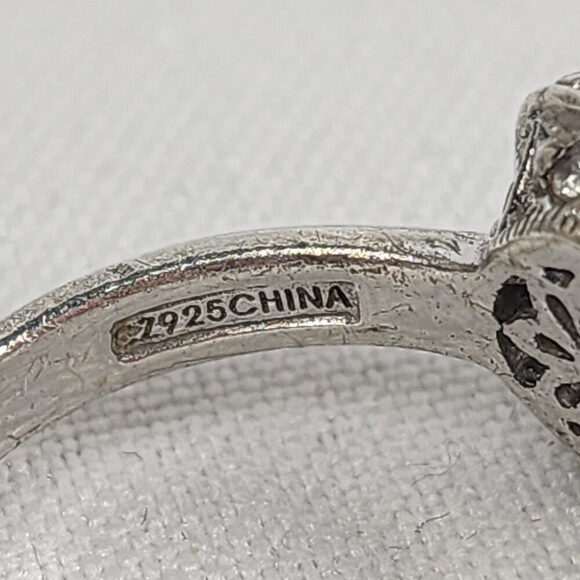 Tacori Z 925 Faux Diamond Ring Size 9 - Picture 7 of 9